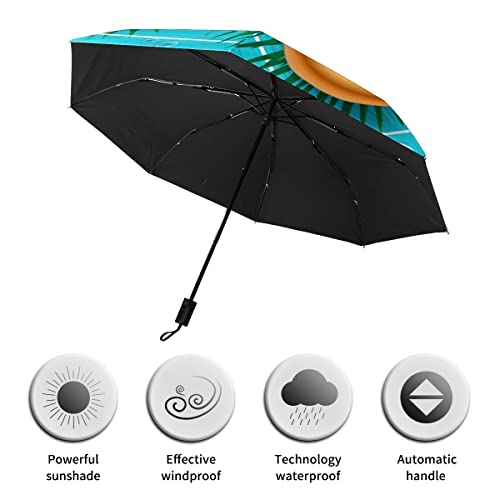 Qweuiop Travel Umbrella Rosh Hashanah Greeting Card Daisy Honey Windproof Compact Folding Automatic Umbrella For Women And Men #TOP1