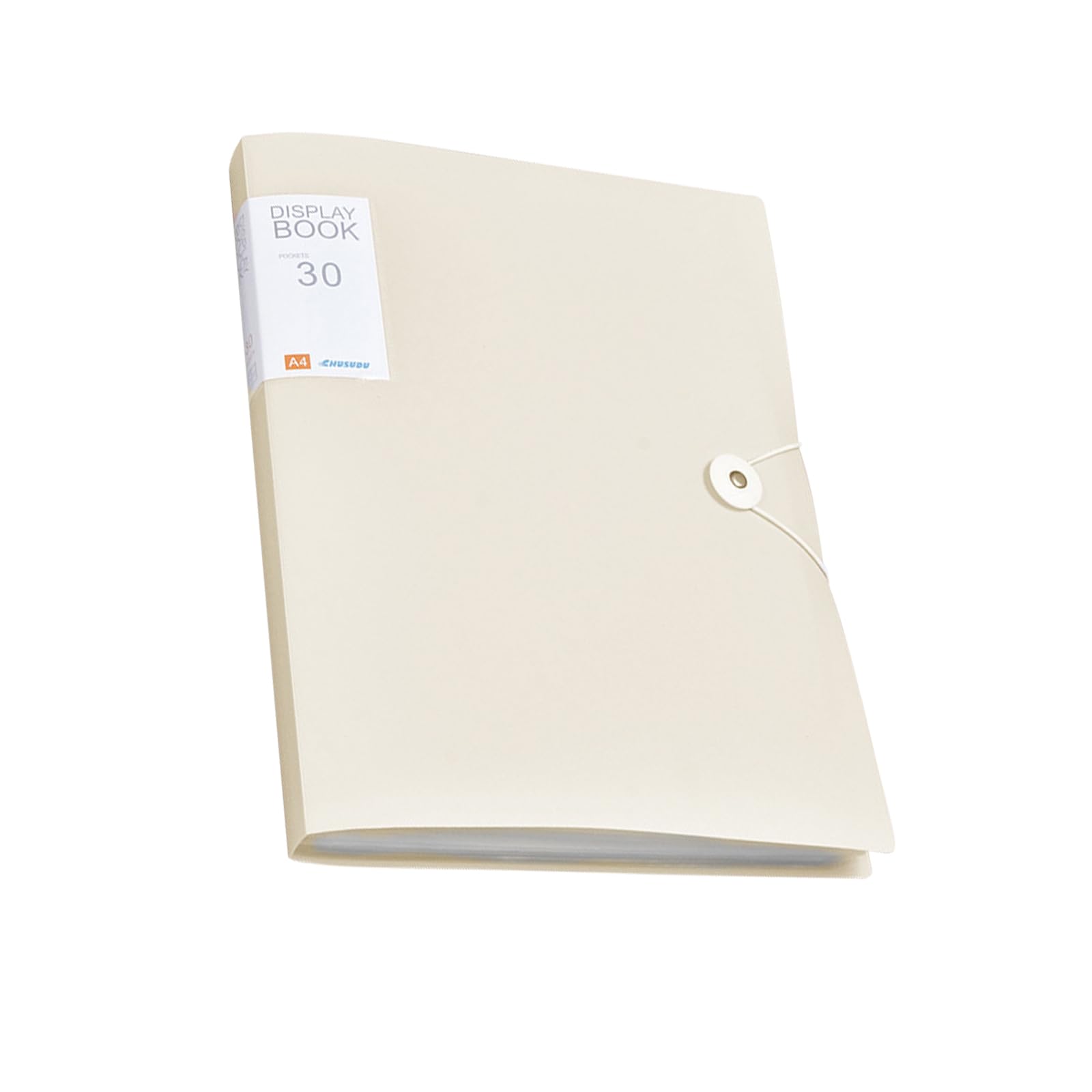 PLUSHCEWT A4 Display Folders Frosted, 30 Pockets Display Book Presentation Project Folder with Plastic Sleeves and Safety Rope, Ideal for School and Office Use (Beige) - Image 2