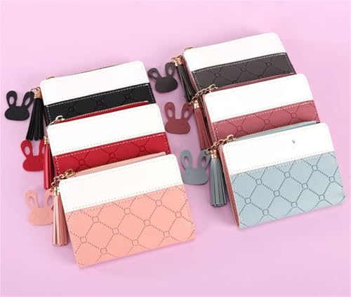 Short Wallet Square Multicolor Zipper Fashionable And Cute(Darkgray)3