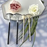 4 pincéis de destaque para ventiladores, pincel ultrafino e macio, pincel de maquiagem profissional para maquiagem creme de lama e máscara