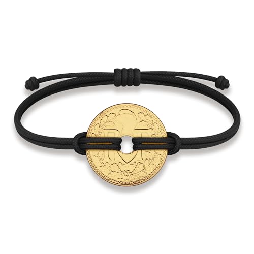 Image of HOBBY OF KINGS Good Luck Coin Bracelet | 18k Gold Plated Wristband | Handmade Jewelry for Collectors and History Lovers