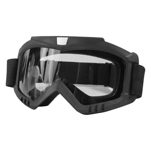 PAIYUE Dirt Bike Goggles,Car Accessories Youth Dirt Bike Goggle, Windproof Wide Vision Riding Motorcycle Goggles,Suitable for Motorcycles,Skiing,Jet Skiing(Black-transparent)