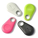 1 Dispositivo antipérdida con Bluetooth for teléfono móvil, Alarma bidireccional Inteligente for bebés, Mascotas, Ancianos y niños, botón de posicionamiento, Parche(Black)
