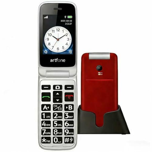 artfone G3 Red - VoLTE Flip Cell Phone for...