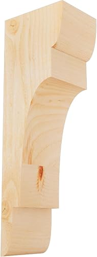 Miniatura 26 de Ekena Millwork COR04X12X12NEB00RWR 4 pulgadas de ancho x 12 pulgadas de profundidad x 12 pulgadas de alto New Brighton Rough Sawn Corbel, cedro rojo