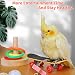 Bird Toys for Parakeets,5pcs Parrot Toys Set (Include Basketball Hop,Skateboard,Stacking,Parrot Wooden Block...