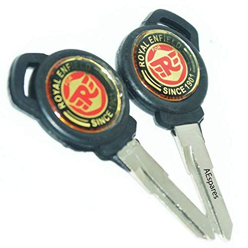 AEspares Compatible avec les clés Royal Enfield Bullet Classic RE avec logo à droite Cover