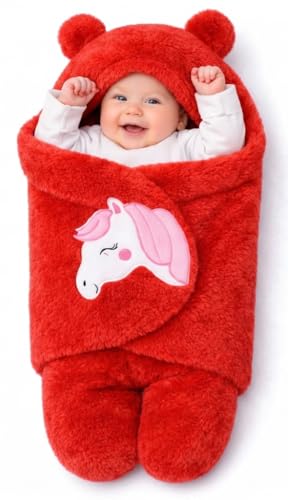 Image of BRANDONN Baby Blanket Newborn Gift Pack of Swaddle Wrapper, 0-9 Months, Length 68 cm x Width 68 cm