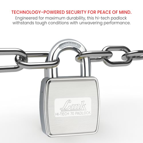 Image of Link Hi-Tech 70mm Padlocks 5Pcs-Set | Stainless Steel Body | Hardened Shackle | 3 Silver Keys with Hi-Tech Nickle & Keychain | Made in India| 3Keys for Each Padlock