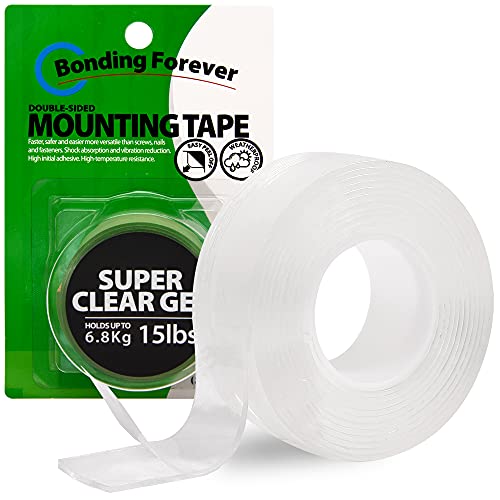 Bonding Forever Super Clear Gel Double Sided Tape | Foam Tape | Double Sided Adhesive Tape | Mounting Tape | 0.045" X 1" X 60" X 1EA
