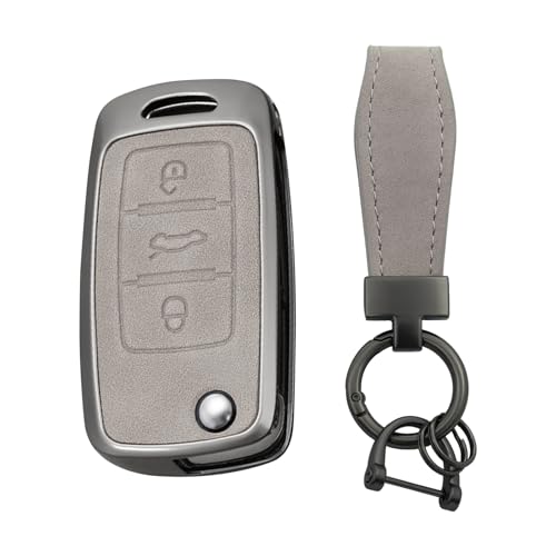 Coque de clé de voiture pour Volkswagen Beetle Gti Jetta Passat Tiguan avec porte-clés robuste