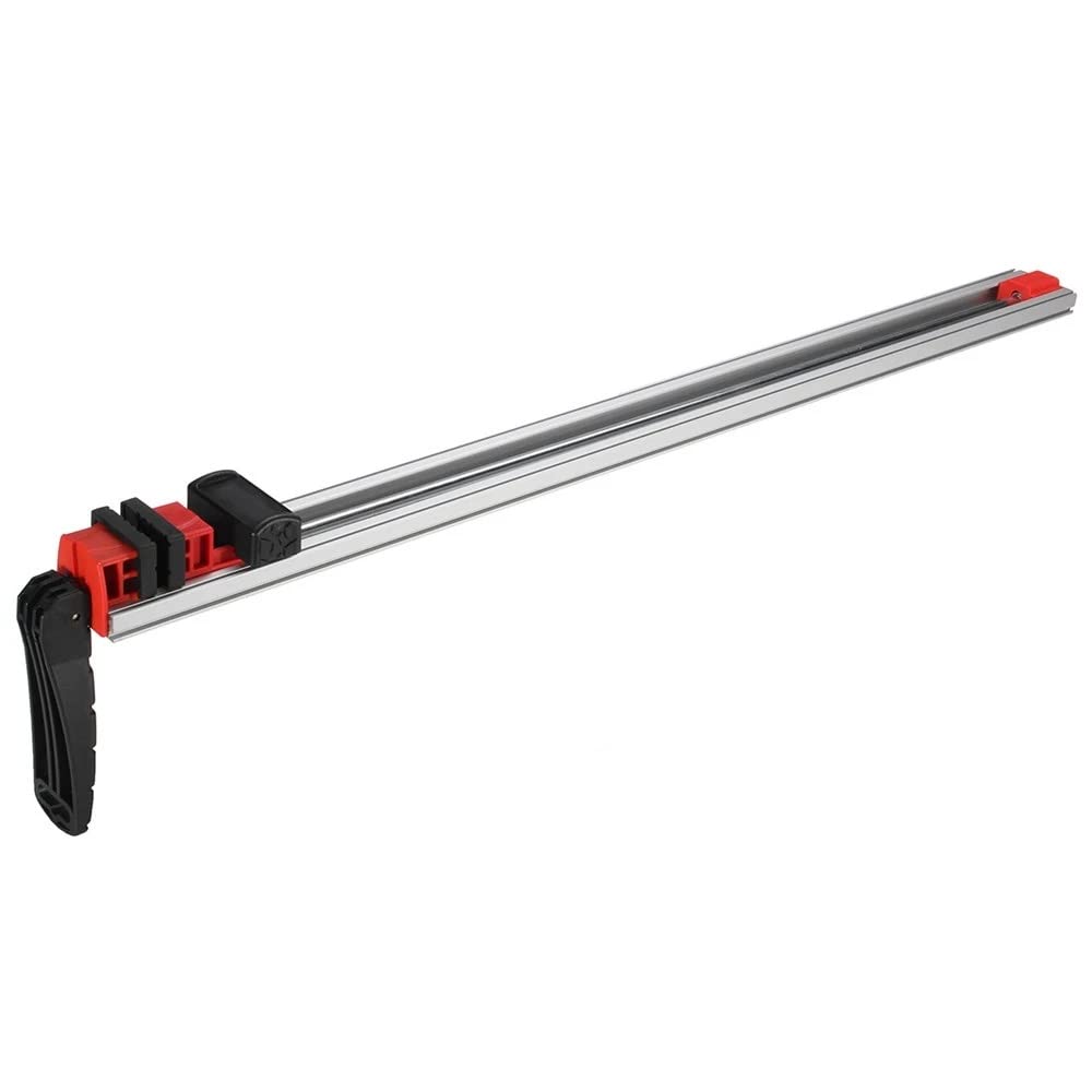 Abrazaderas de barra, borde de abrazadera de aleación de aluminio de banco y guía de corte recto for sierra circular, herramienta de carpintería de longitud de corte de 24 pulgadas, tornillo de banco
