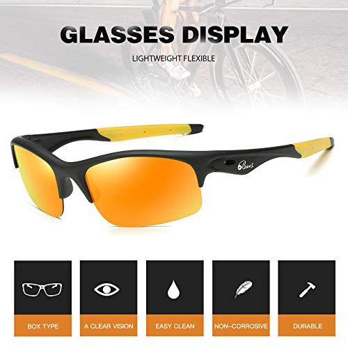 Bevi Polarized Sports Sunglasses TR90 Frame UV Protection for Men and Women Cycling Baseball Running Golf3