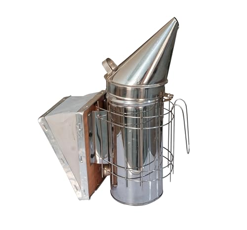 Image of ANP BEE Honey Bee Smoker for Beekeeping I Made with Stainless Steel I Essential Tool for Beekeepers I Helps in Calming The Bees I Helps Protect The Beekeeper from Stings (PO1)
