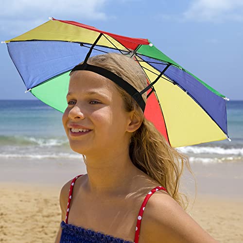 Ysglory 6 Pack Umbrella Hat Rainbow Umbrella Hat For Kids Adult Women thumb #1