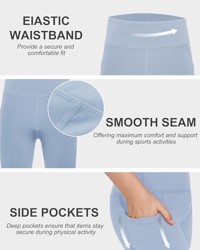 Image of DEVOROPA Girls 5 inch Spandex Volleyball Shorts Stretch Youth Athletic Gymnastics Shorts Kid Yoga Dance Compression Shorts Pocket