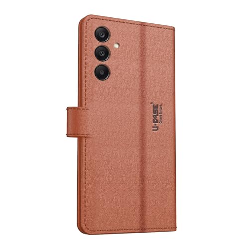 Image of U-Case Compatible with Samsung Galaxy A25 5G Flip Cover | Leather Finish | Inside Pockets & Inbuilt Stand | Shockproof Wallet Style Magnetic Closure Back Cover Case