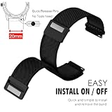 YOOSIDE Rozciągliwa bransoletka z zapięciem magnetycznym do Garmin Venu 3S / Vivoactive 4S / Vivomove 3S / Venu 2S, 18 mm miękka pętla nylon, lekki, elastyczny pasek do zegarka, 18mm, Nylon, No