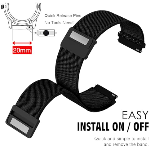 Correa elástica 18mm con cierre magnético para Garmin miniatura 4