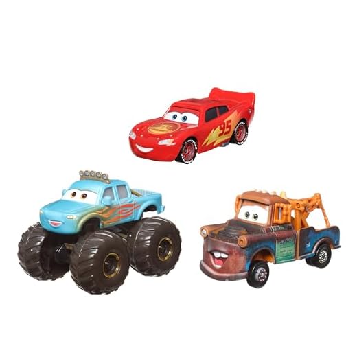 Disney and Pixar Cars Mini Racers 3-Pack of Small Die-Cast Toy Cars & Trucks Inspired by Favorite Characters (Styles May Vary) [Amazon Exclusive]