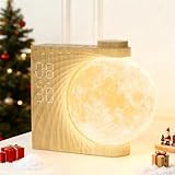 自動回転 ムーンライト 間接照明 おしゃれ テーブルランプ 光目覚まし時計 ベッドサイドランプ 8色RGB スタンドライト タイマー付きの10種自然音 3級明るさ 夜間照明 女性 人気 誕生日プレゼント 寝室の装飾 置き型 インテリア（有線電源式、電池非対応）