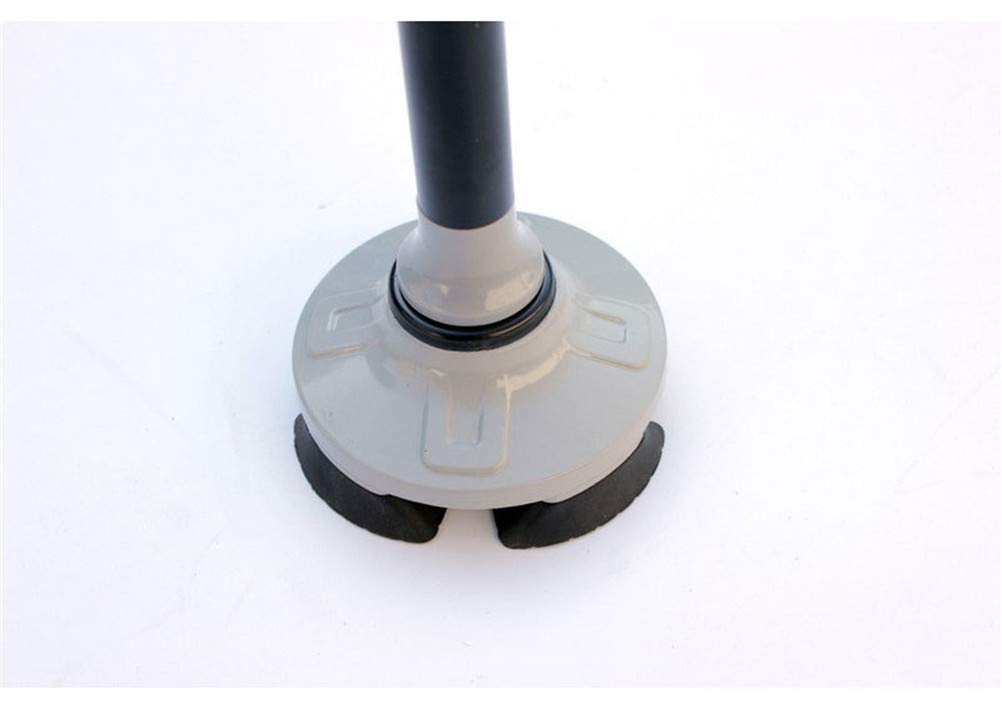 Bastón de bastón para Ancianos Profesional Bastón de Cuatro Patas para Ancianos con luz LED Bastones Ajustables Bastones de Trekking para muletas de Ancianos - Negro,Muletas Times