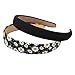 Cuizhiyu 6PK Different Designs Headbands for Women Non Slip Flower Black White Solid Headband Set Cute Pearl Hair Band for Girls Twisted Hairband