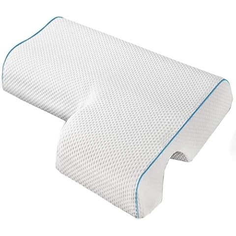 JACKGOLD Arched Cuddle Pillow,Couples Pillow with Slow Rebound and Breathable Memory Foam,Couple Cuddle Sleep Pillow for Anti Pressure Hand (Left) Cover