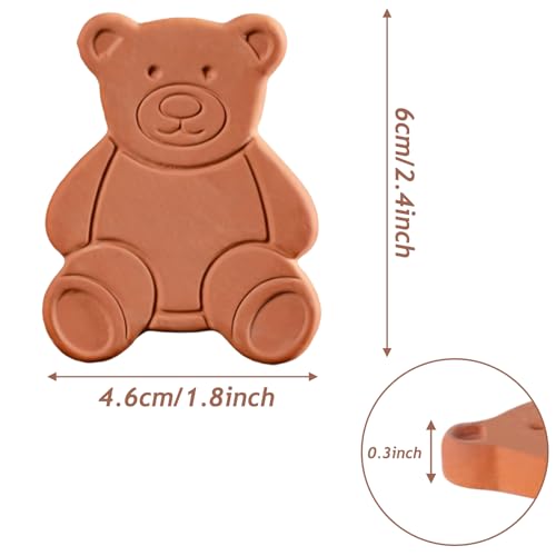2PCS Terracotta Brown Sugar Keeper Bear Brown Sugar Saver and Softener - image 2