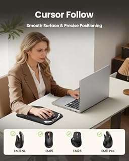 ProtoArc Tappetino Ergonomico per Mouse con Poggiapolsi, MP50 Design Massaggiante, Schiuma Memory Morbida e Base Antiscivolo in PU, Allevia il Dolore, per Scrivania Casa Ufficio, 12x8 Pollici, Nero