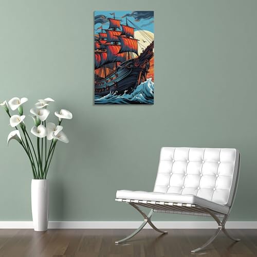 Tableau Bateau pour Murs Vides Solution Décoration Salon Chaleureuse - 5