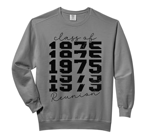 Class of 1975 Reunion High School Graduation Alumni Matching Comfort Colors Adult Sweatshirt