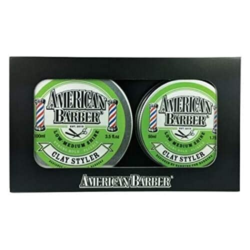 American Barber Low-Medium Shine Clay Styler Duo Pack, 2 count