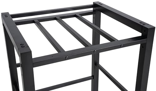 Miniatura 6 de Clp Estantería Para Lavadoras Medina I Estructura De Acero Para Dos Electrodomésticos De Altura Ajustable, Color:Negro