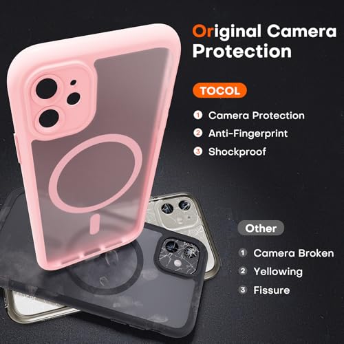 Image of TOCOL for iPhone 11 Phone Case, Compatible with Magsafe Charger, Full Camera Protection, Drop Protection, Translucent Matte for iPhone 11 Case 6.1 inch (Midnight Purple)