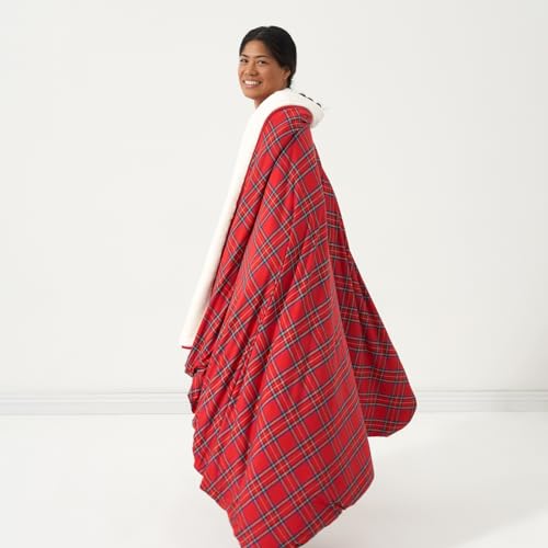 Image of Little Sleepies Holiday Cloud Blanket, 65 inch x 85 inch, Oversized, Holiday Plaid