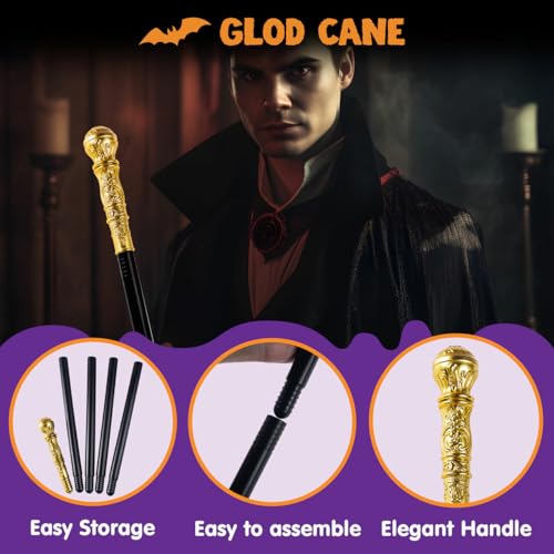 image for Spooktacular Creations Walking Cane Costume, Vintage Staff Prop Stick 