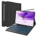 SENGBIRCH Custodia Tastiera per Samsung Galaxy Tab S8+ S8 Plus 2022/S7 FE 2021/ S7+ S7 Plus 12.4, Custodia con Funzione Leggio e Tastiera Bluetooth Compatibile con Samsung,Nero,Con la luce