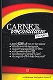  CARNET de Vocabulaire à remplir !: Cahier d\'apprentissage de langues, jusqu\'à 2080 mots sur 104 pages numérotées, avec Sommaire personnalisable par thème I Format A5 I Version allemande
