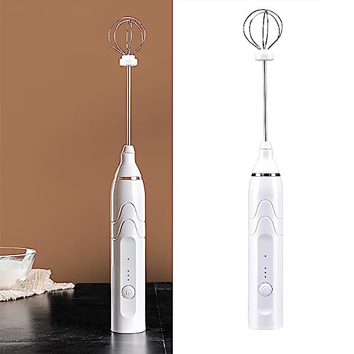 ACOGEDO Batidora de Mano Eléctrica, Espumador de Leche Automático Recargable por USB con Batería de 1300mA para una Mezcla Eficiente