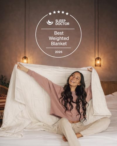Image of Baloo Weighted Blanket for Adults 15 lb Full /Queen (Pebble White, 60 inchx80 inch)