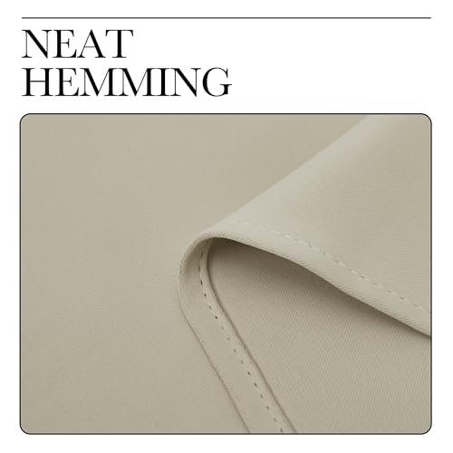Image of NICETOWN Thermal Insulated Grommet Room Darkening Curtains /Draperies /Panels for Bedroom (Cream, 2 Panels, W42 x L63 inches)