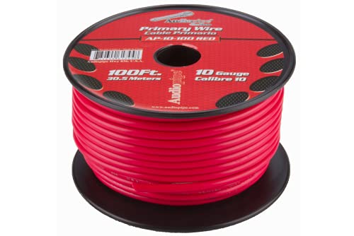 10 Ga Gauge 100 Feet Red Audiopipe Car Audio Home Primary Wire #TOP3