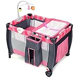 👶【Materiales de alta calidad】Esta cama corralito para bebé está hecha de tela Oxford de alta calidad y material PP, que tiene buenas propiedades físicas, no se deforma fácilmente y es resistente al desgaste, mientras que la tela Oxford es transpirable, impermeable y suave al tacto y no arañará la piel de su bebé.