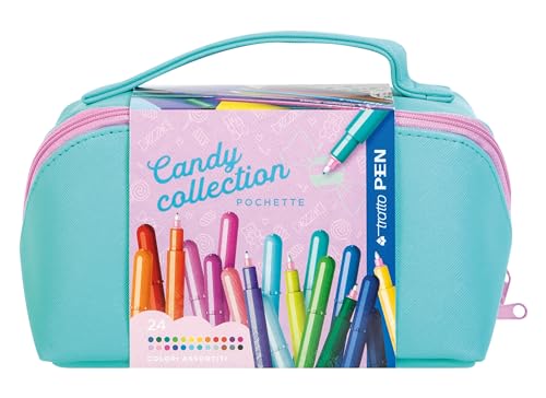 Tratto PEN Candy Collection Trousse 24 pièces stylos feutres fins dessin couleur