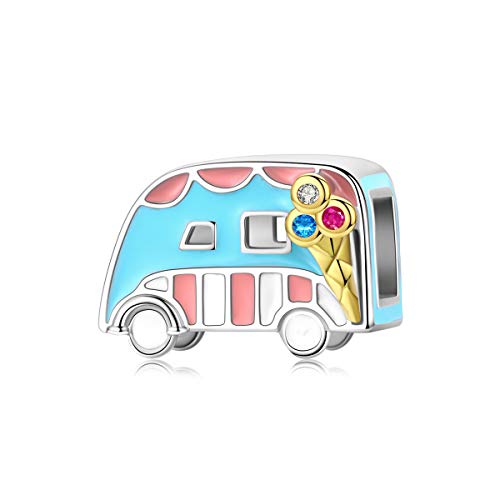 Pendentif bus en argent 925, le cadeau idéal pour bracelet de femme