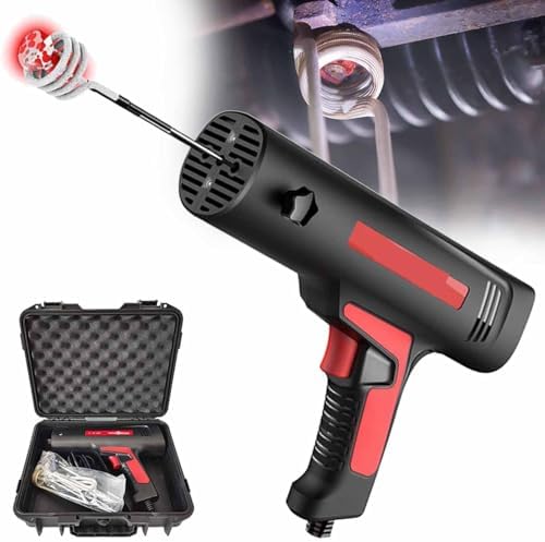 Magnetic Induction Heater Kit, 110/220V Bolt Remover Tool with 4 Coils, Flameless Nut and Stud Dismantle Gun for Easy Bolt Removal, Ideal for Mechanics and DIY Projects