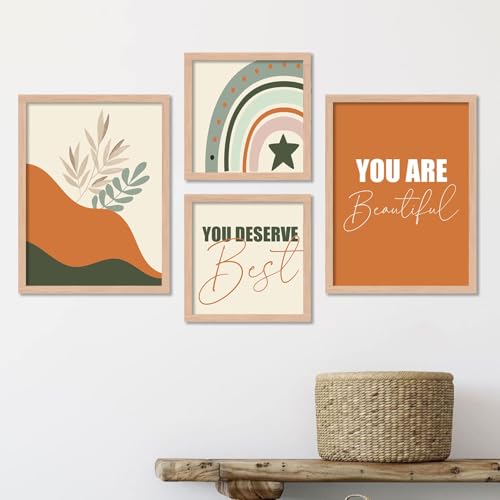 Image of kotart Modern Wall Art Framed Painting for Wall Decoration - Wall Paintings for Living Room, Bedroom - Wall Decor /Room Decor Set of 4 (Art 1, Big (13x17 or 13x13 inch))