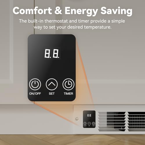 Image of Kickspace Heater 1500W Toe Kick Heater with Thermostat, White, HTA15-PRO