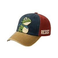Resist Portland Frog Hat FDT Resist Baseball Cap Vintage Activist Freedom 8647 Anti Politics Sweatshirt Portland Frog Protest Against Fascism No Kings in America Caps Unisex Apricot
